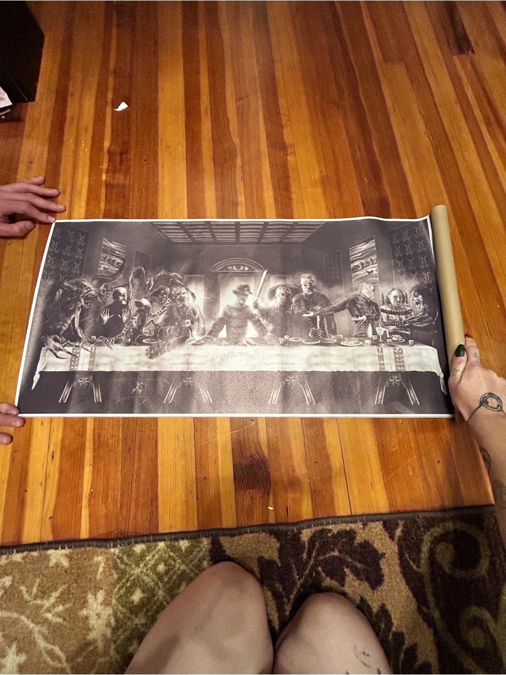 Horror movie last supper canvas wall decor